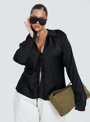 Way Life Goes Long Sleeve Top Black Curve