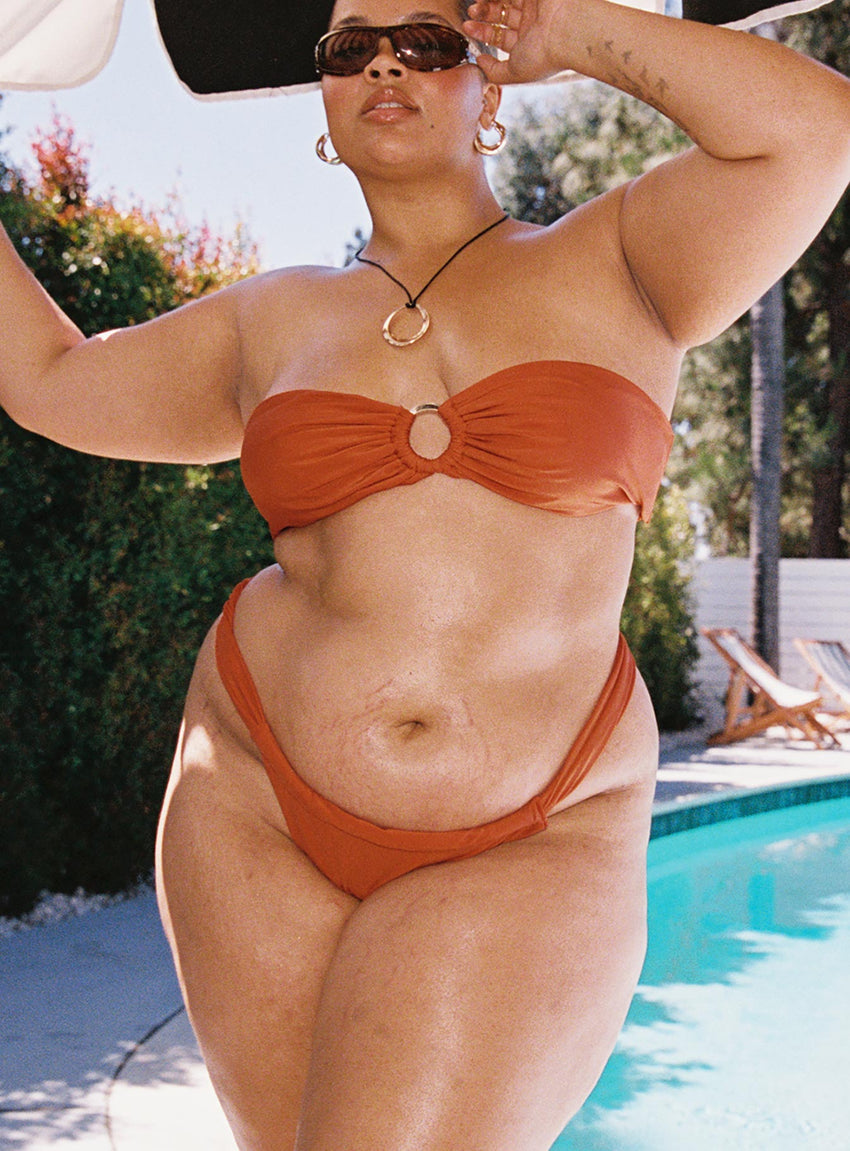 Janea Bikini Bottoms Rust Curve