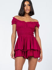 The Love Galore Romper Burgundy