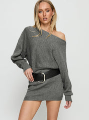 Bellamie Long Sleeve Mini Dress Grey