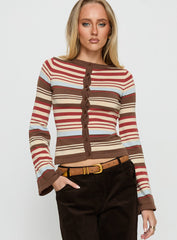 Milda Knit Cardigan Multi Stripe