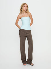 Meleana Strapless Bandage Top Ice Blue