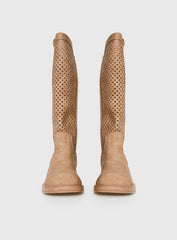 Therapy Festival Knee High Boots Natural