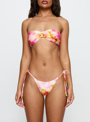 Drench Bikini Top Pink Floral