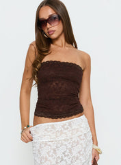 Mochapella Strapless Top Chocolate
