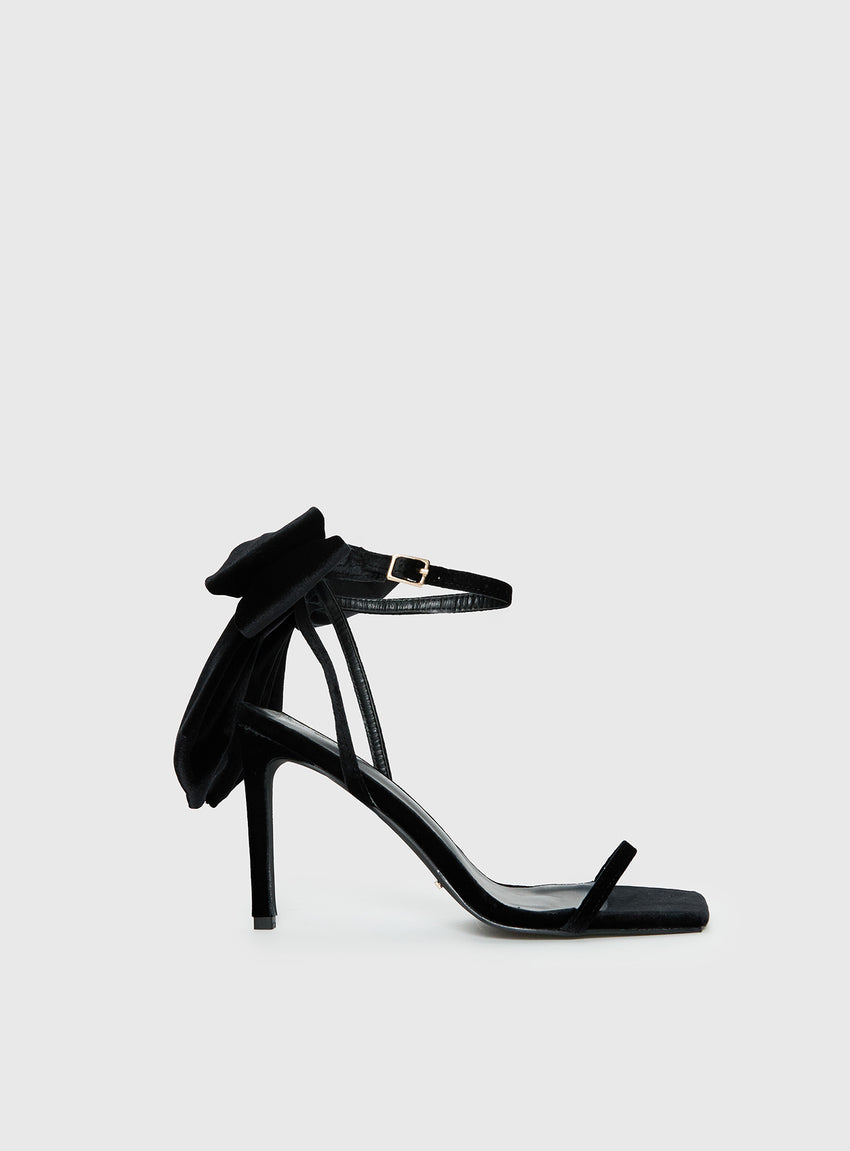 Billini Elesa Bow Detail Stiletto Heels Black