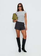 Chivon A Line Tailored Shorts Grey