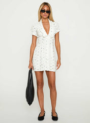 Fabiola Collared Mini Dress Floral