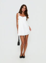 Serabella Anglaise Mini Dress White