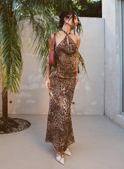 Eleganza Maxi Skirt Leopard Petite