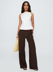 Inner Glow Open Back Top White