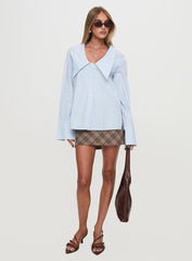 Calistoga Deep Collar Shirt Blue