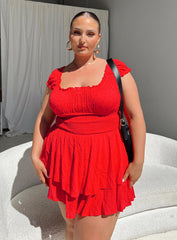 The Love Galore Romper Red Curve