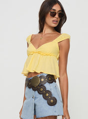 Contardo Short Sleeve Top Yellow