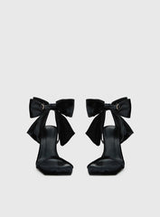 Billini Elesa Bow Detail Stiletto Heels Black
