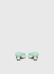 Little Italy Diamante Detail Thong Heels Aqua